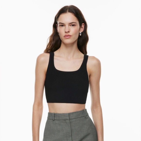 Babaton Sculpt Knit Black Tank Top xs - Picture 1 of 6